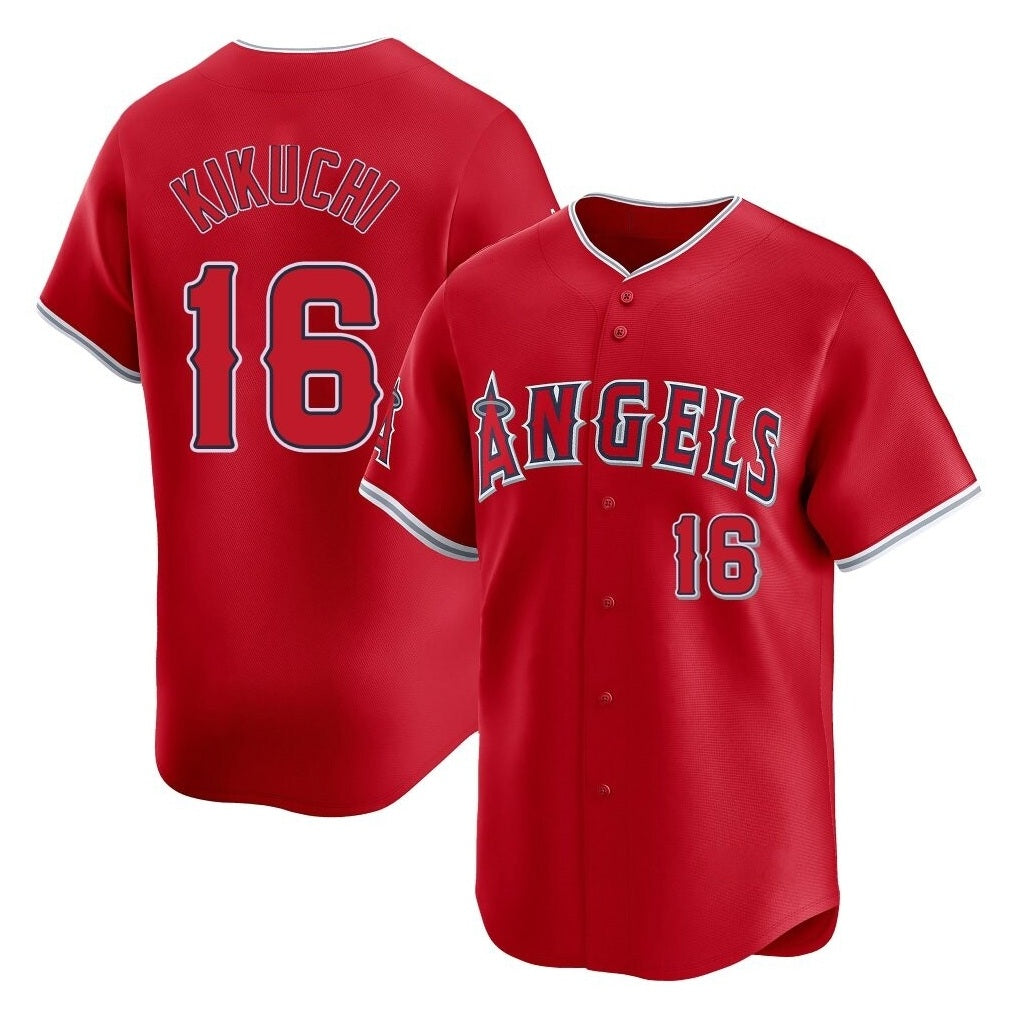Los Angeles Angels #16 Yusei Kikuchi Player Red HOLBERT Home Limited Stitched Jerseys
