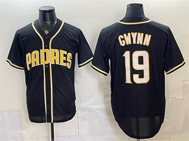 San Diego Padres #19 Tony Gwynn 2026 Fashion Replica Black HOLBERT Out Stitched Jersey