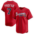 Atlanta Braves #7 Jurickson Profar Red HOLBERT 2025 Alternate Limited Stitched Jersey