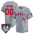 Custom Los Angeles Angels 2024 Spring Training Patch Vapor Premier Limited Jersey ¨C Gray HOLBERT