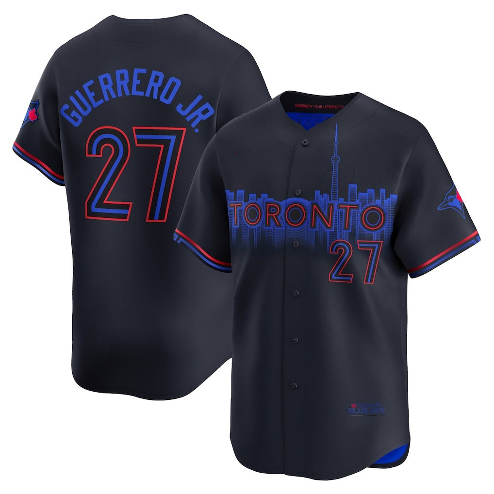 Toronto Blue Jays #27 Vladimir Guerrero Jr. Black HOLBERT 2024 City Connect Limited Player Jersey