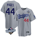 Los Angeles Dodgers #44 Andy Pages Player Gray HOLBERT World Series Game Home Stitched Jerseys