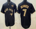 Toronto Blue Jays #7 Kazuma Okamoto Black Gold HOLBERT 2025 American League Champions Limited Stitched Jersey