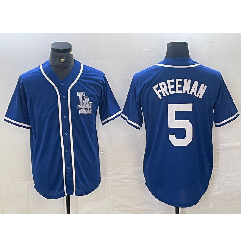 Los Angeles Dodgers #5 Freddie Freeman Blue HOLBERT Cool Base Stitched Jersey