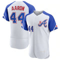 Atlanta Braves #44 Hank Aaron White HOLBERT 2023 City Connect Flex Base Stitched Jersey 2