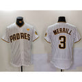 San Diego Padres #3 Jackson Merrill White HOLBERT With PS Patch Stitched Flex Base Jersey 2