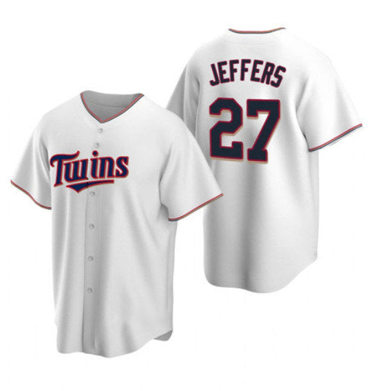 Minnesota Twins #27 Ryan Jeffers White HOLBERT Cool Base Stitched Jersey