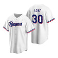 Texas Rangers #30 Nathaniel Lowe White HOLBERT Cool Base Stitched Jersey
