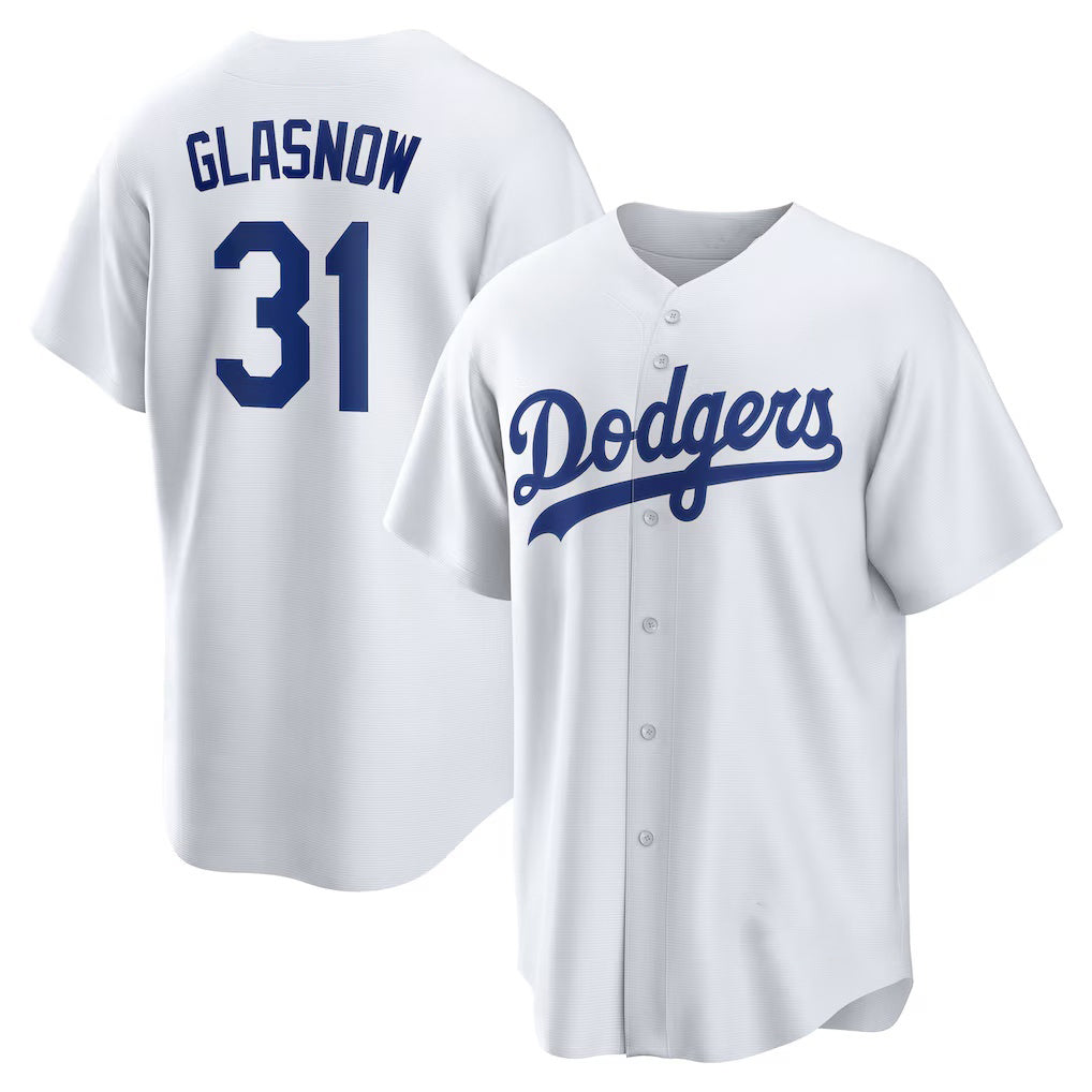 Los Angeles Dodgers #31 Tyler Glasnow White HOLBERT Home Replica Jersey