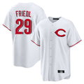 Cincinnati Reds #29 TJ Friedl Player White HOLBERT Home Game Stitched Jerseys