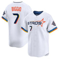 Houston Astros #7 Craig Biggio Player White HOLBERT City Connect Limited Home Stitched Jerseys