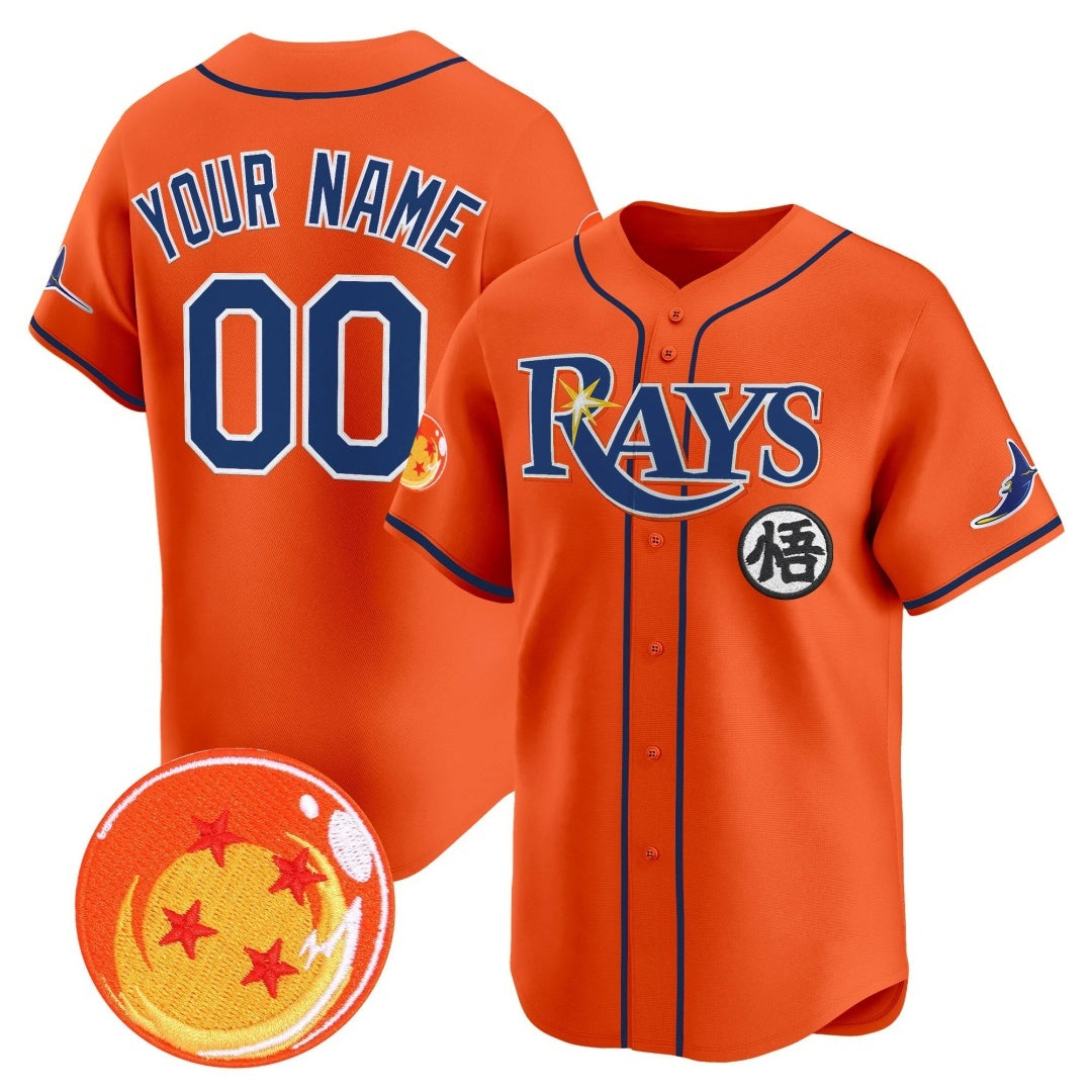 Custom Tampa Bay Rays x Dragon Ball Orange HOLBERT Vapor Premier Limited Jersey - All Stitched
