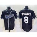 Los Angeles Dodgers #8 Enrique Hernandez Black HOLBERT Fashion Stitched Jersey