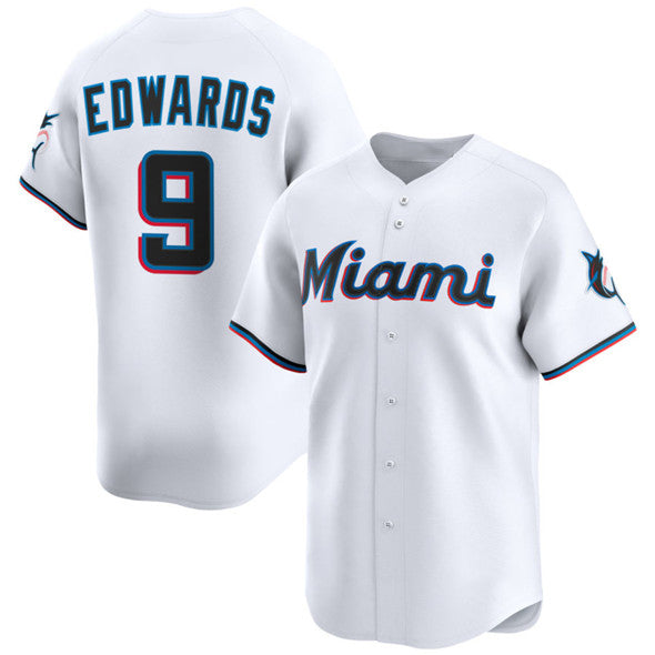 Miami Marlins #9 Xavier Edwards White HOLBERT 2024 Home Limited Stitched Jersey