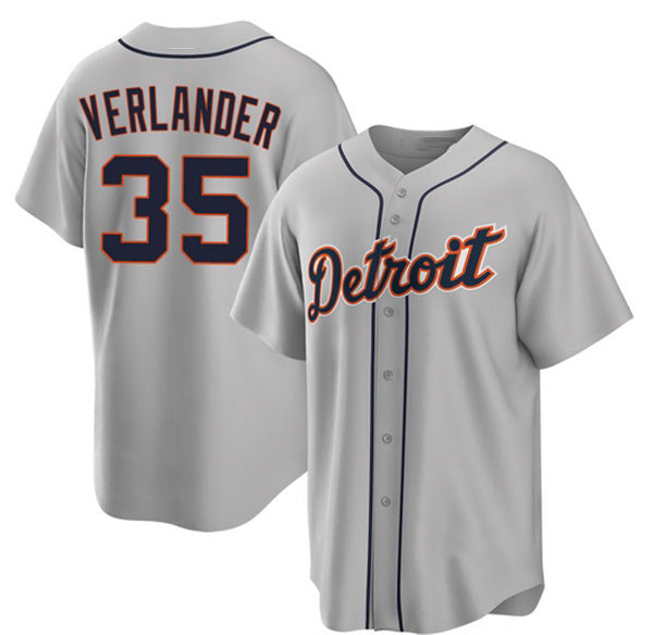 Detroit Tigers #35 Justin Verlander Gray HOLBERT 2026 Road Stitched Jersey