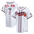 Atlanta Braves #7 Ha-Seong Kim Player White HOLBERT USA 250 Fourth Of July Limited Home Game Stitched Jerseys