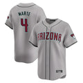 Arizona Diamondbacks #4 Ketel Marte Player Gray HOLBERT Road Limited Home Game Stitched Jerseys