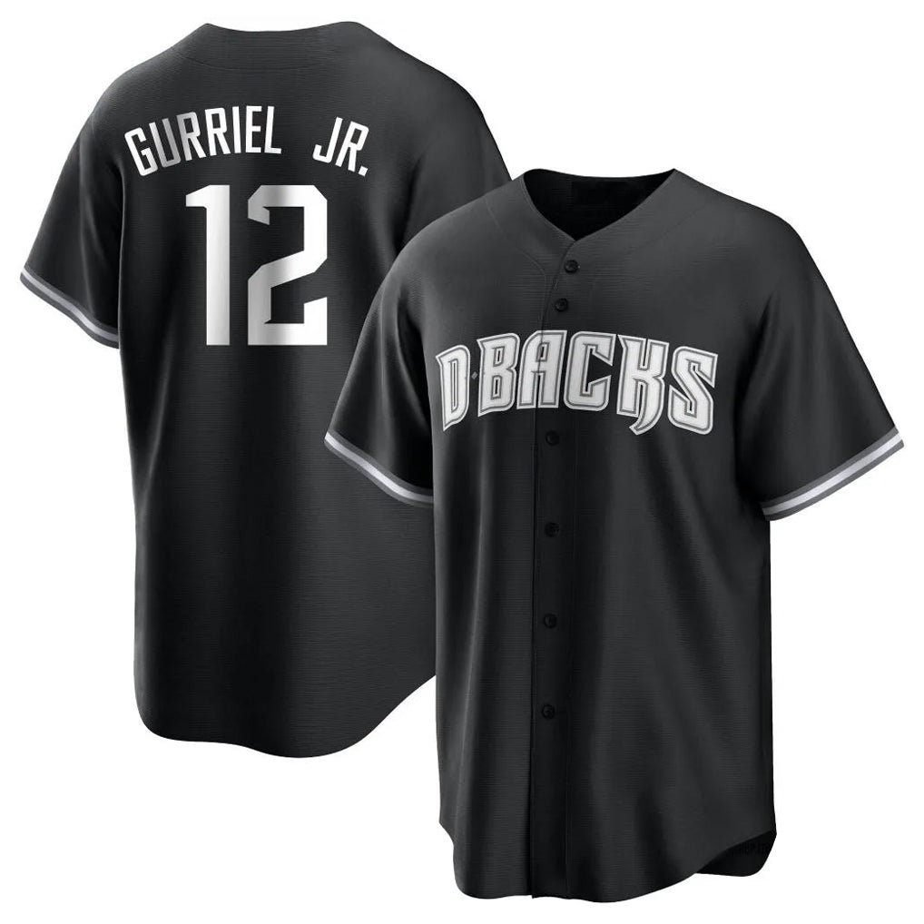Arizona Diamondbacks #12 Lourdes Gurriel Jr Player Black HOLBERT Game Home Stitched Jerseys