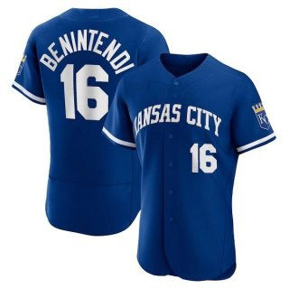 Kansas City Royals #16 Andrew Benintendi Blue HOLBERT Flex Base Stitched Jersey