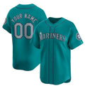 Custom Seattle Mariners Active Player Aqua HOLBERT Alternate Limited Stitched jersey