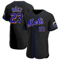 New York Mets #23 Javier Baez Black HOLBERT Anthentic Jersey