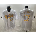 Los Angeles Dodgers #17 Shohei Ohtani Number White HOLBERT 2022 All Star Stitched Cool Base Jerseys