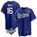 Los Angeles Dodgers #16 Will Smith Player Royal HOLBERT World Series Game Stitched Jerseys