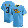 Milwaukee Brewers #3 Joey Ortiz Player Light Blue HOLBERT City Connect Home Limited Stitched Jerseys