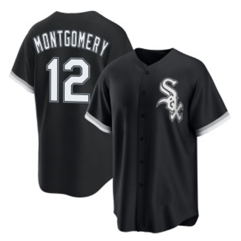 Chicago White Sox #12 Colson Montgomery Black HOLBERT Cool Base Stitched Jersey