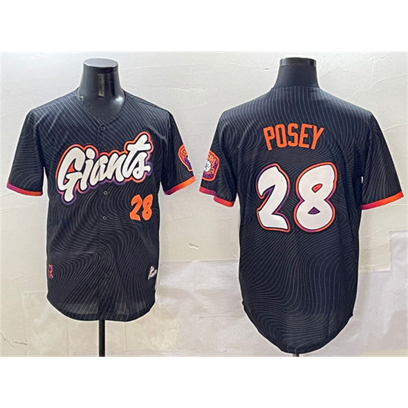 San Francisco Giants #28 Buster Posey Anthracite HOLBERT 2025 City Connect Limited Stitched Jersey