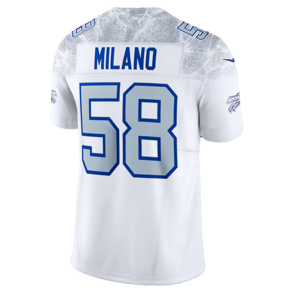 B.Bills #58 Matt Milano White HOLBERT 2025 Rivalries Collection Limited Jersey