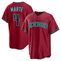 Arizona Diamondbacks #4 Ketel Marte Red HOLBERT Alternate 2 Replica Jersey
