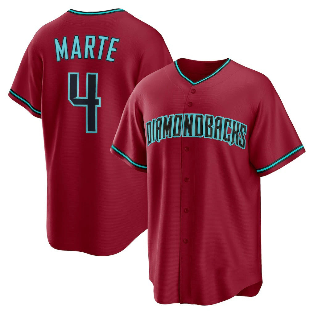 Arizona Diamondbacks #4 Ketel Marte Red HOLBERT Alternate 2 Replica Jersey