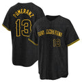 Los Angeles Angels #13 Drew Pomeranz Player Black HOLBERT Snake Skin City Game Home Stitched Jerseys