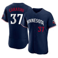 Minnesota Twins #37 Victor Caratini Player Navy HOLBERTReplica Home Limited Elite Stitched Jerseys