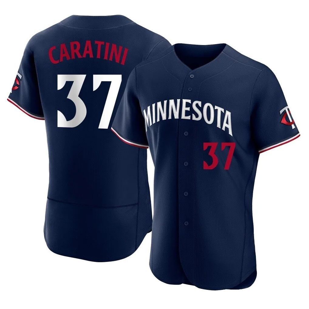 Minnesota Twins #37 Victor Caratini Player Navy HOLBERTReplica Home Limited Elite Stitched Jerseys