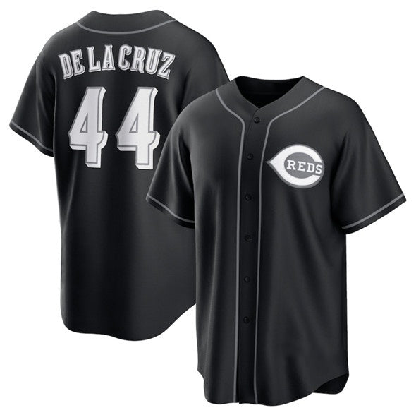 Cincinnati Reds #44 Elly De La Cruz Black HOLBERT Lights Out Limited Stitched Jersey