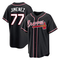 Atlanta Braves #77 Joe Jimenez Player Black HOLBERT Fashion Out Game Stitched Jerseys