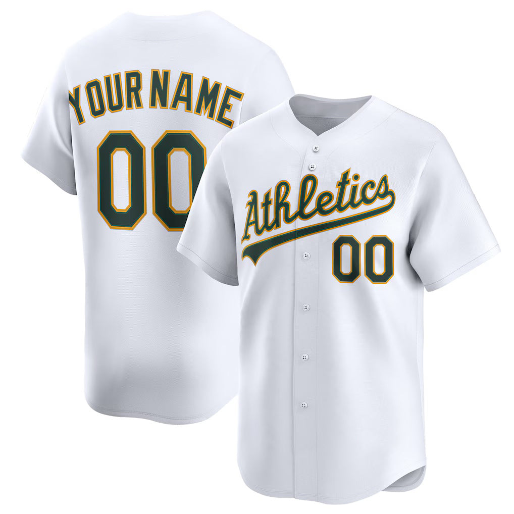 Custom Oakland Athletics White HOLBERT Home Limited Jersey