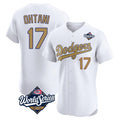 Los Angeles Dodgers #17 Shohei Ohtani Player White Gold HOLBERT World Series Limited Elite Home Stitched Jerseys