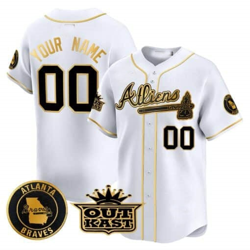 Custom Atlanta Braves Atliens Vapor Premier Limited Jersey ¨C White HOLBERT