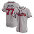 Atlanta Braves #77 Joe Jimenez Player Gray HOLBERT Limited Elite Home Game Stitched Jerseys