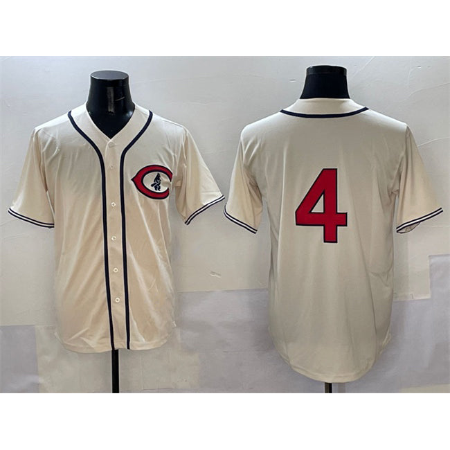 Chicago Cubs #4 Pete Crow-Armstrong Cream HOLBERT Field of Dreams Cool Base Stitched Jersey