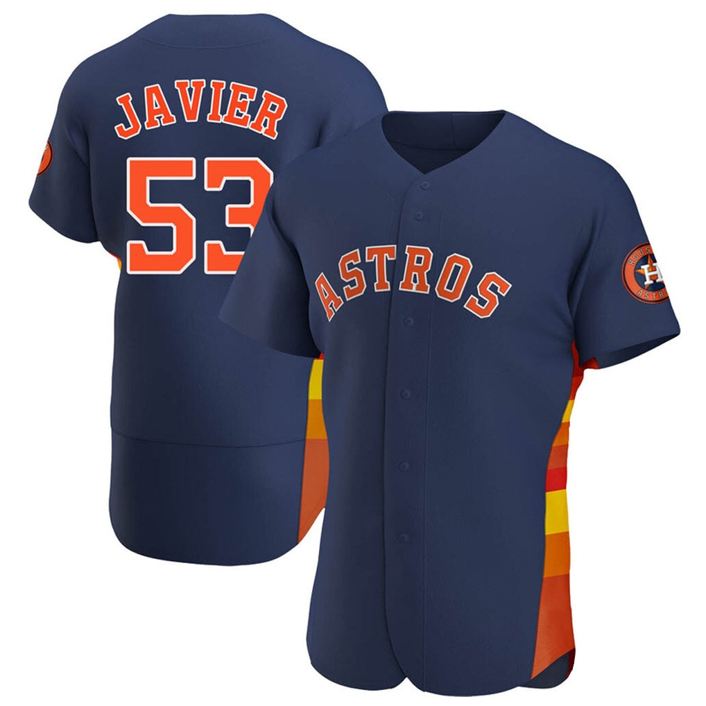 Houston Astros #53 Cristian Javier Player Navy HOLBERT Home Limited Elite Stitched Jerseys