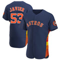 Houston Astros #53 Cristian Javier Player Navy HOLBERT Home Limited Elite Stitched Jerseys