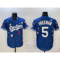 Los Angeles Dodgers #5 Freddie Freeman Royal HOLBERT 2025 Tokyo Series Limited Stitched Jersey