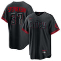Cincinnati Reds #37 Tyler Stephenson Player Black HOLBERT City Connect Home Game Stitched Jerseys