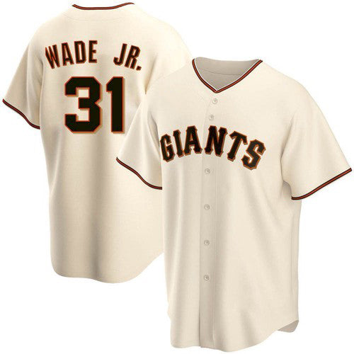 San Francisco Giants #31 LaMonte Wade Jr Cream HOLBERT 2021 Replica Home Jersey