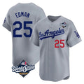 Los Angeles Dodgers #25 Tommy Edman Player Gray HOLBERT World Series Limited Home Stitched Jerseys