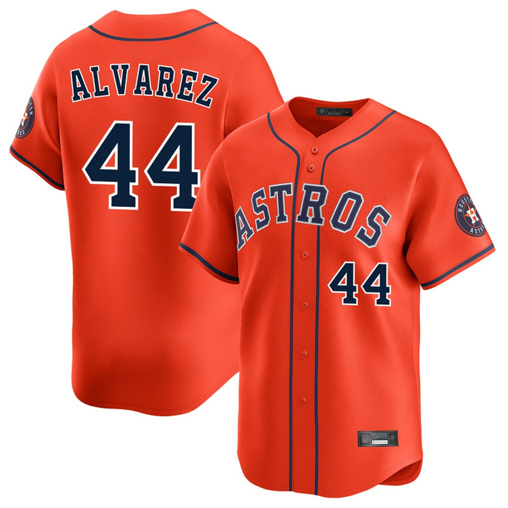 Houston Astros #44 Yordan Alvarez Player Orange HOLBERT Home Limited Stitched Jerseys